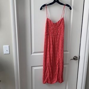 Red Floral Printed Dress SZ Large